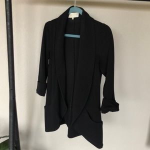 French Mauve Black Blazer